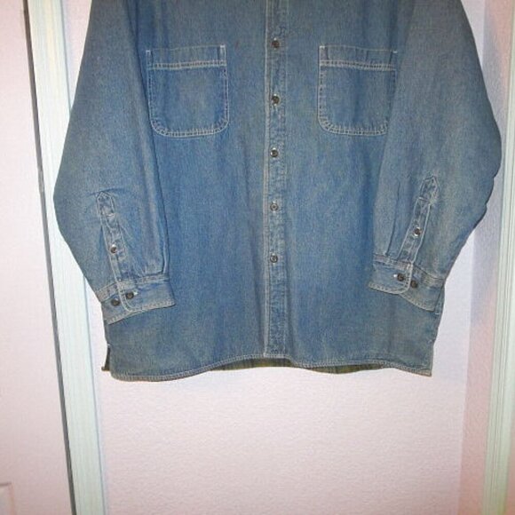 Vtg Wolverine Chore Jacket Mens Size XL Blanket Lined Denim Corduroy Collar Barn - Picture 3 of 12